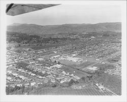 Aerial view of Montgomery Village, Santa Rosa, California, 1960