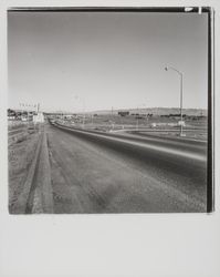 Old Redwood Highway at entrance to Highway 101, Petaluma, California, 1977