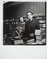 William and Hilde Sweeney in their book store, Santa Rosa, California, 1971