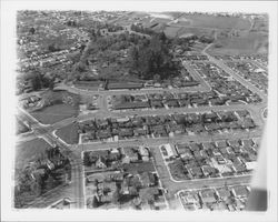 Aerial view of the Town and Country Shopping Center, Santa Rosa, California, 1960