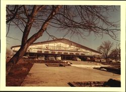 Working on the exterior of the Ice Arena