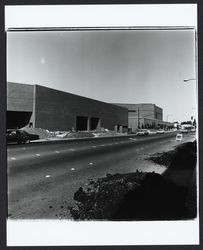 B Street exterior of Santa Rosa Plaza under construction, Santa Rosa, California, 1982