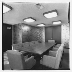 Conference table in the Bank of Sonoma County, Sebastopol, California, 1971