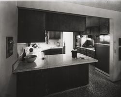 Kitchen of a model home in Petaluma Gardens, Petaluma, California, 1966