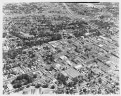 Aerial view of central Santa Rosa, California, looking south, 1962