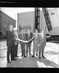 Ground breaking for construction of Exchange Bank's drive through service, Santa Rosa, California, May 26, 1971