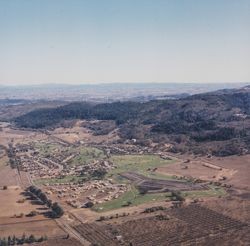 Aerial view of Oakmont, Santa Rosa, California, 1971