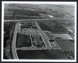 Aerial view of the County Administration Center, Santa Rosa, California, 1962