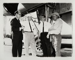 Crowd gathered for dedication of Coddingtown airport, Santa Rosa, California, 1960