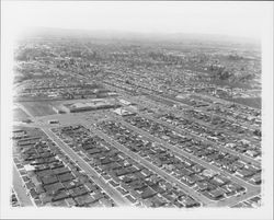 Aerial view of Montgomery Village, Santa Rosa, California, 1960