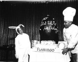 Flamingo Hotel Easter Egg cake, Santa Rosa, California, April 16, 1962