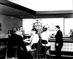 Bar at Los Robles Lodge, Santa Rosa, California, 1962