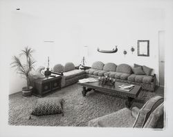 Living room of Westgate Apartments, Santa Rosa, California, 1971