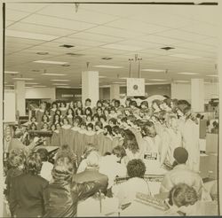 Choral group at Sears opening day celebration, Santa Rosa, California, 1980