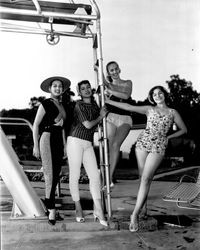 Women modeling sports wear at the Flamingo Hotel