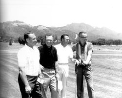 Golfers at opening day at Oakmont Golf Course, Santa Rosa, California, 1964