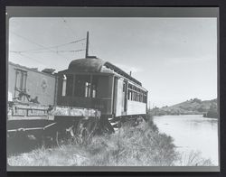 Abandoned car of the Petaluma and Santa Rosa Railroad, Petaluma, California, 1937