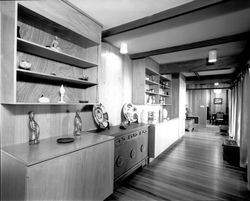 Hallway of a home with a Japanese influenced design, Santa Rosa, California, 1961