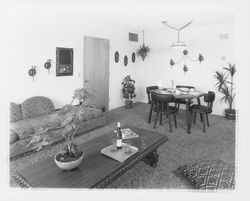 Living room of Westgate Apartments, Santa Rosa, California, 1971
