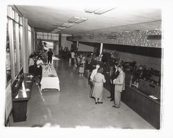 Lobby of American Trust Company's Plaza Branch, Santa Rosa, California, 1959