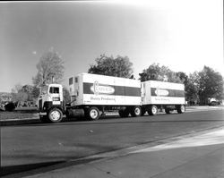 Clover Dairy trucks, Santa Rosa, California, 1967