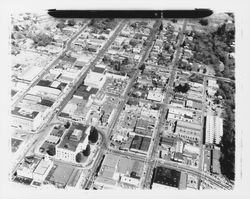 Aerial view of downtown Santa Rosa, California, 1962