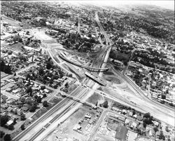 Building the intersection of Highway 12 and Highway 101, Santa Rosa, California, 1963