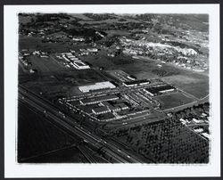 Aerial view of the County Administration Center, Santa Rosa, California, 1964