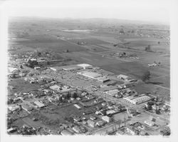 Aerial view of Roseland Shopping Center, Santa Rosa, California, 1960