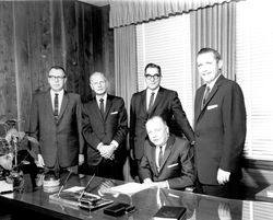 Executive committee of the Exchange Bank, Santa Rosa, California, 1962