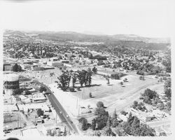 Aerial view northeast from intersection of Santa Rosa and Sonoma Avenues, Santa Rosa, California, 1965