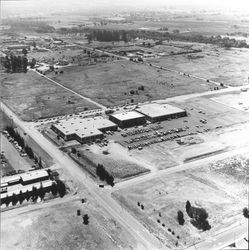 Aerial view of National Controls building site near airport