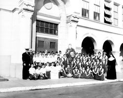 Junior fire marshalls of St. Rose School, Santa Rosa, California, 1962