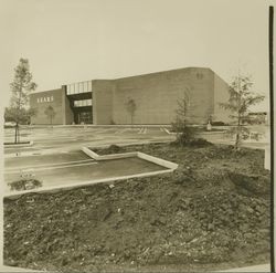 Parking lot and entrance to new Sears store, Santa Rosa, California, 1980