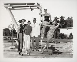 Local dignitaries with international beauty queens, Santa Rosa, California, 1958