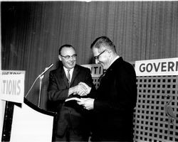 Chamber of Commerce awards being given to various people, Santa Rosa, California, 1961