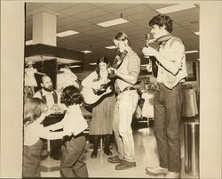 Sonoma Drifters performing inside the new Sears store, Santa Rosa, California, 1980