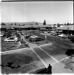 Parking area at Sonoma Marketplace, Sonoma, California, 1980