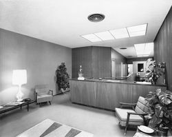 Reception area and offices of Beltone Hearing Aid Center, Santa Rosa, California, October 24, 1963