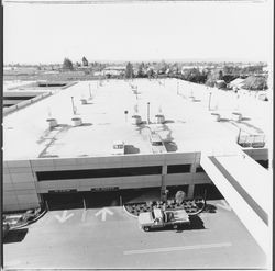 Access road behind Santa Rosa Plaza and parking structure, Santa Rosa, California, 1982