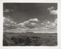 Looking east to Santa Rosa and Mt. St. Helena from Burnside Road on English Hill, Sebastopol, California, 1960