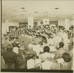 Choral group at Sears opening day celebration, Santa Rosa, California, 1980