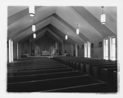 Interior of St. Sebastian's Catholic Church, Sebastopol, California, 1957