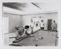 Playing billiards at the El Portal Mobile Estates, Santa Rosa, California, 1965