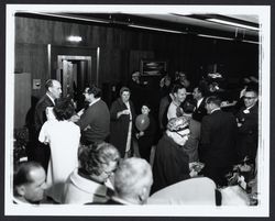 Open house at St. Francis branch of Exchange Bank, Santa Rosa, California, 1966