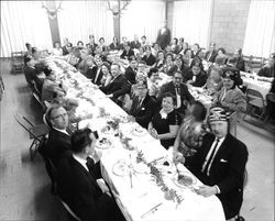 Shriners and their wives at a January banquet, Santa Rosa, California, January 26, 1963