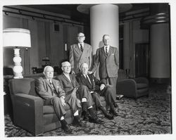 Members of Knights of Columbus in the lobby of the Occidental Hotel, Santa Rosa, California, 1958