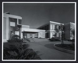 Exterior view of Sonoma County Social Services building, Santa Rosa, California, October, 1968