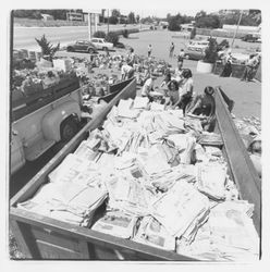 Newspaper bin at the Recycling Center, Santa Rosa, California, 1971