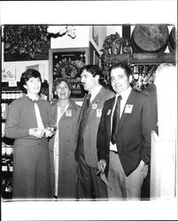 Donna Harland, Diane Dito, David Viviani, and Gil Dito at the 50th anniversary party at Sonoma Cheese Factory, Sonoma, California, 1981